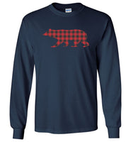 Red Plaid Bear Matching Buffalo Family Pajama T-Shirt
