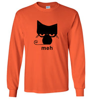 Meh Black Cat Funny Halloween Gift Tee Shirt Hoodie