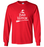 Bad Witch Broomstick Hat Halloween Gift Tee Shirt