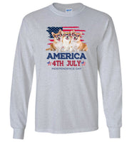 America 4th July Independence Day Corgi Dog Tee Shirt