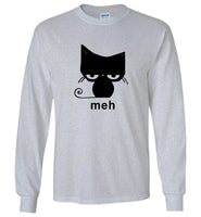 Meh Black Cat Funny Halloween Gift Tee Shirt Hoodie