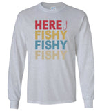 Here fishy fishy fishy vintage love fishing gift tee shirt