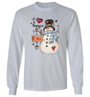 I Love Being A Nonna Snowman Christmas Xmas Plaid T Shirt