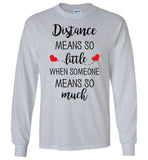 Distance Relationship Christmas Gifts for Long Distance Couples, Friends, and Family T Shirt