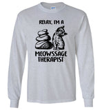 Relax I'm A Meowssage Therapist Cat T Shirts