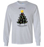 Star Merry Meowy Christmas Tree Black Cat Lover Funny Shirt