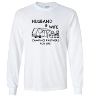 Husband and wife camping partners for life tee shirt