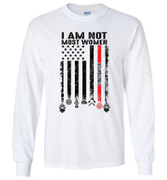 I Am Not Most Women Firefighter American Flag Tee Shirt Hoodie