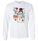 I Love Being A Nonna Snowman Christmas Xmas Plaid T Shirt