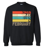 Kings are born in February vintage T-shirt, birthday's gift tee for men