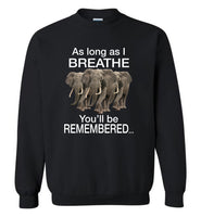 Elephants as long as I breathe you'll remembered Tee shirt