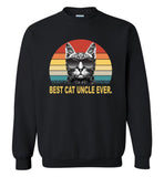 Best cat Uncle ever vintage gift Tee shirt