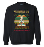 Sagittarius girl the soul of a witch fire lioness heart hippie mouth sailor birthday vintage Tee shirt