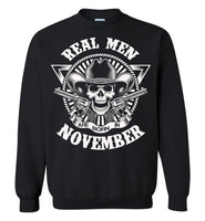 Real men are born in November, skull,birthday's gift tee for men