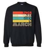 Kings are born in March vintage T-shirt, birthday's gift tee for men
