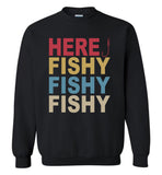 Here fishy fishy fishy vintage love fishing gift tee shirt