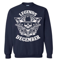 Legends are born in December, skull gun birthday's gift tee shirt