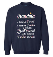 Grandma a little bit parent teacher best friend partner in crime Tee shirt