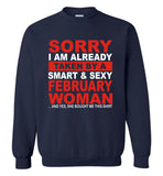I taken by smart sexy february woman, birthday's gift tee for men women