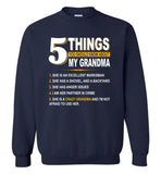 5 things about my crazy grandma, excellent marksman, shovel, anger issues, partner in crime T-shirt