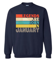 Legends are born in January T shirt, birthday gift tee