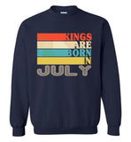 Kings are born in July vintage T-shirt, birthday's gift tee for men