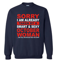 I taken by smart sexy october woman, birthday's gift tee for men women