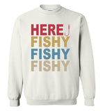 Here fishy fishy fishy vintage love fishing gift tee shirt