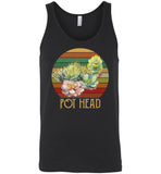 Succulent plants pot head vintage retro gift Tee shirt