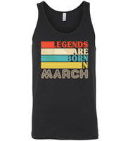 Legends are born in March vintage T-shirt, birthday's gift tee