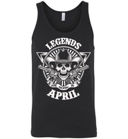 Legends are born in April, skull gun birthday's gift tee shirt