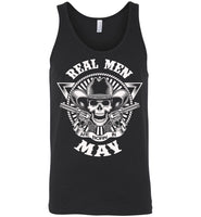 Real men are born in May, skull,birthday's gift tee for men