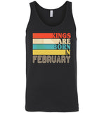 Kings are born in February vintage T-shirt, birthday's gift tee for men