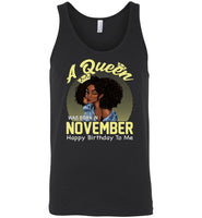 A Queen was born in November happy birthday to me, black girl gift Tee shirt