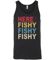 Here fishy fishy fishy vintage love fishing gift tee shirt