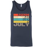 Legends are born in July vintage T-shirt, birthday's gift tee