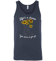 Life's a dance you learn as you go cowboy boots hat sunflower Tee shirt