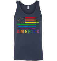 LGBT America flag, bisexual, transgender, gay, lesbian rainbow pride T shirt