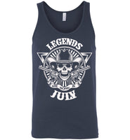 Legends are born in July, skull gun birthday's gift tee shirt