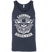 Legends are born in December, skull gun birthday's gift tee shirt