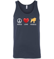 Peace love poodle funny dog T shirt