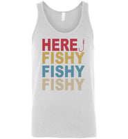 Here fishy fishy fishy vintage love fishing gift tee shirt