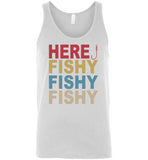 Here fishy fishy fishy vintage love fishing gift tee shirt