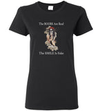 The Boobs are real smile is fake skull lady tee shirt