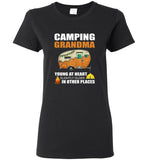 Camping grandma young at heart slightly older in other places tee shirt