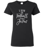 I run on football and jesus tee shirt hoodie