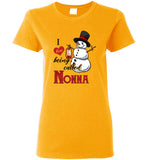 I Love Being Called Nonna Snowman Christmas Xmas Gift T Shirts