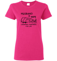 Husband and wife camping partners for life tee shirt