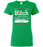 I'm A Bitch Beautiful Intelligent Thoughtful Caring Honest Low Bullshit Tolerance Don't Try Me Emoji T Shirt