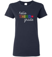 Hello third grade back to school tee shirt hoodie